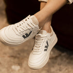 THE MISFIT SNEAKERS - White Grey Almond Milk - Wayz Sneakers - ethical sneakers with a humanistic footprint