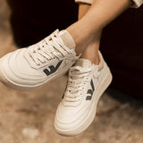 THE MISFIT SNEAKERS - White Grey Almond Milk - Wayz Sneakers - ethical sneakers with a humanistic footprint